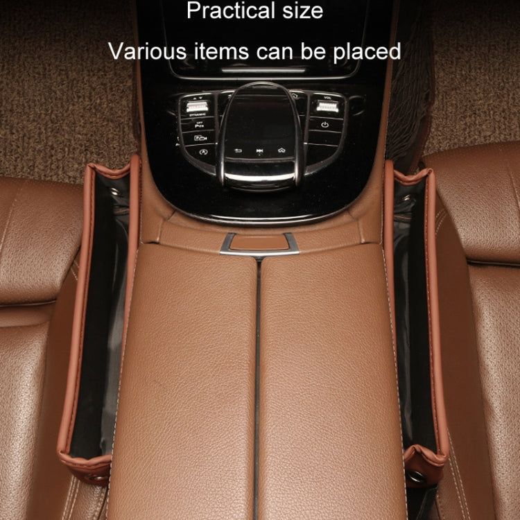 Multifunctional Car Seat Crevice Storage Box, Pattern: No Logo(Claret)