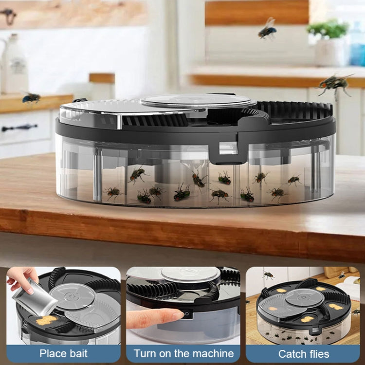 S008 Automatic Fly Killer Silent USB Household Fly Trap, Spec: USB Type (Black)