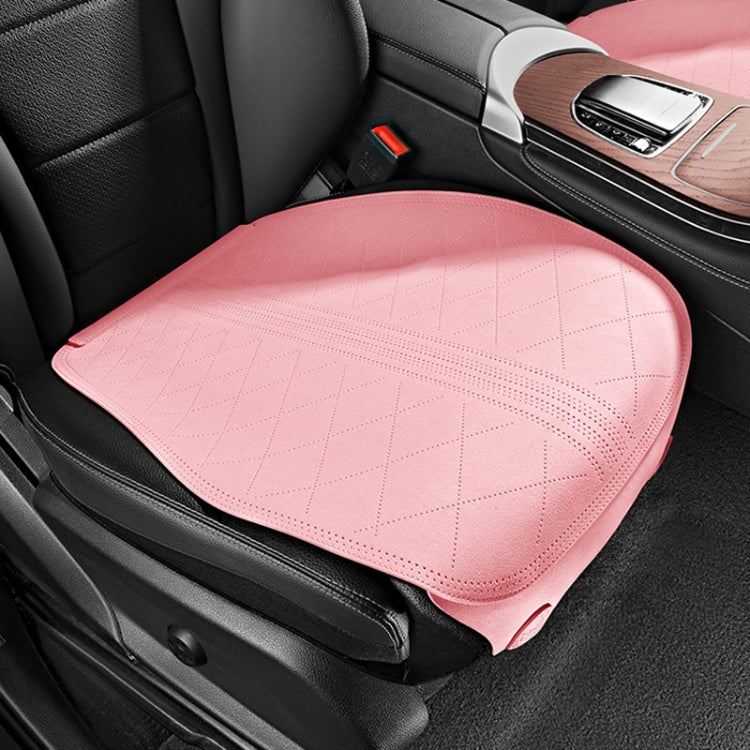 Flip-fur Car Cushion Breathable Ventilation Cushion for Four Seasons, Style: Front Cushion(Pink)