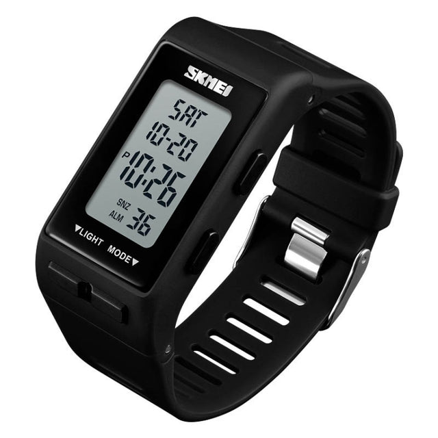 SKMEI 1362 Sports Electronic Watch Fashion Water-resistant Countdown Children LED Watch(Black)