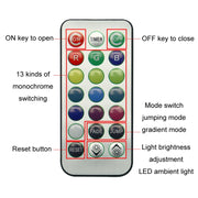 Car Modification Wireless Colorful Remote Control Atmosphere Light, Specification: 4 Lights +1 RC