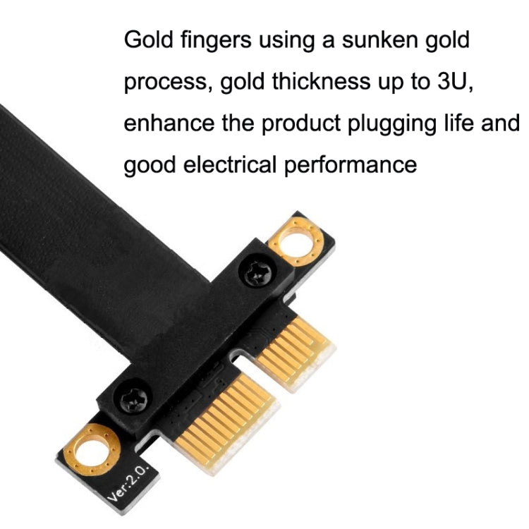 PCI-E 3.0 1X 90 Degrees Graphics Card / Wireless Network Card Extension Cable, Cable Length: 15cm