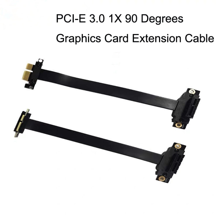 PCI-E 3.0 1X 90 Degrees Graphics Card / Wireless Network Card Extension Cable, Cable Length: 25cm