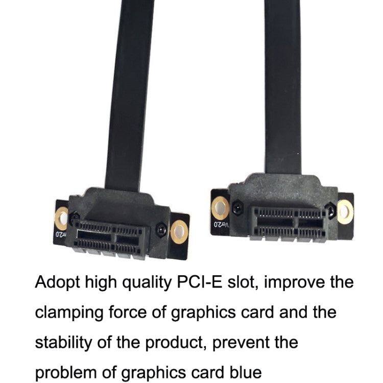 PCI-E 3.0 1X 90 Degrees Graphics Card / Wireless Network Card Extension Cable, Cable Length: 25cm