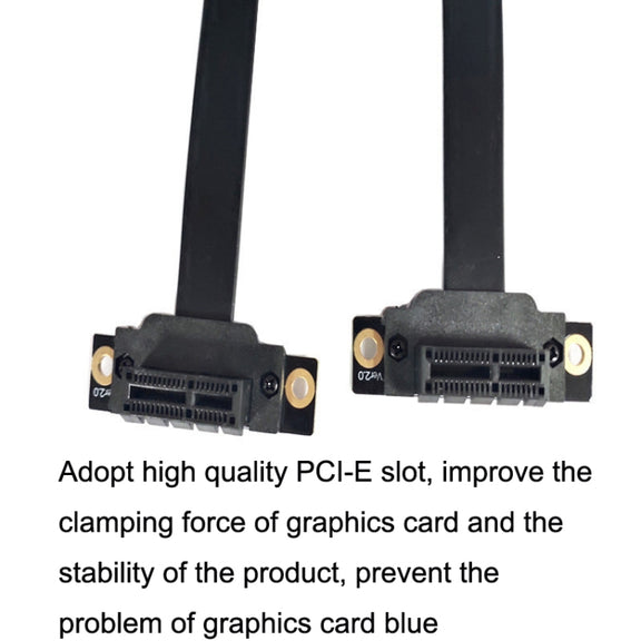 PCI-E 3.0 1X 90 Degrees Graphics Card / Wireless Network Card Extension Cable, Cable Length: 25cm