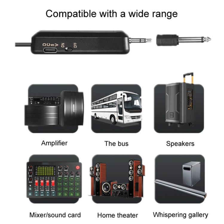 One For Two UHF Wireless Headset Microphone Lavalier Headset Amplifier