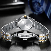 BINBOND B5552 Luminous Multifunctional Business Calendar Quartz Watch(Inter-gold-Black)