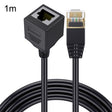 Straight Head 1m Cat 8 10G Transmission RJ45 Male To Female Computer Network Cable Extension Cable(Black) - Lan Cable and Tools by PMC TechLife | Online Shopping South Africa | PMC TechLife