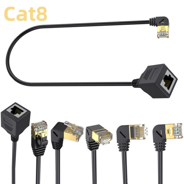 Straight Head 1m Cat 8 10G Transmission RJ45 Male To Female Computer Network Cable Extension Cable(Black)