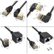 Straight Head 1m Cat 8 10G Transmission RJ45 Male To Female Computer Network Cable Extension Cable(Black)