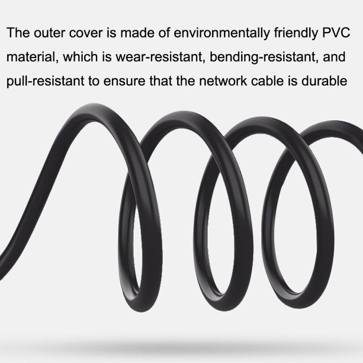 Straight Head 1m Cat 8 10G Transmission RJ45 Male To Female Computer Network Cable Extension Cable(Black)