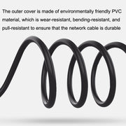 Straight Head 1m Cat 8 10G Transmission RJ45 Male To Female Computer Network Cable Extension Cable(Black)