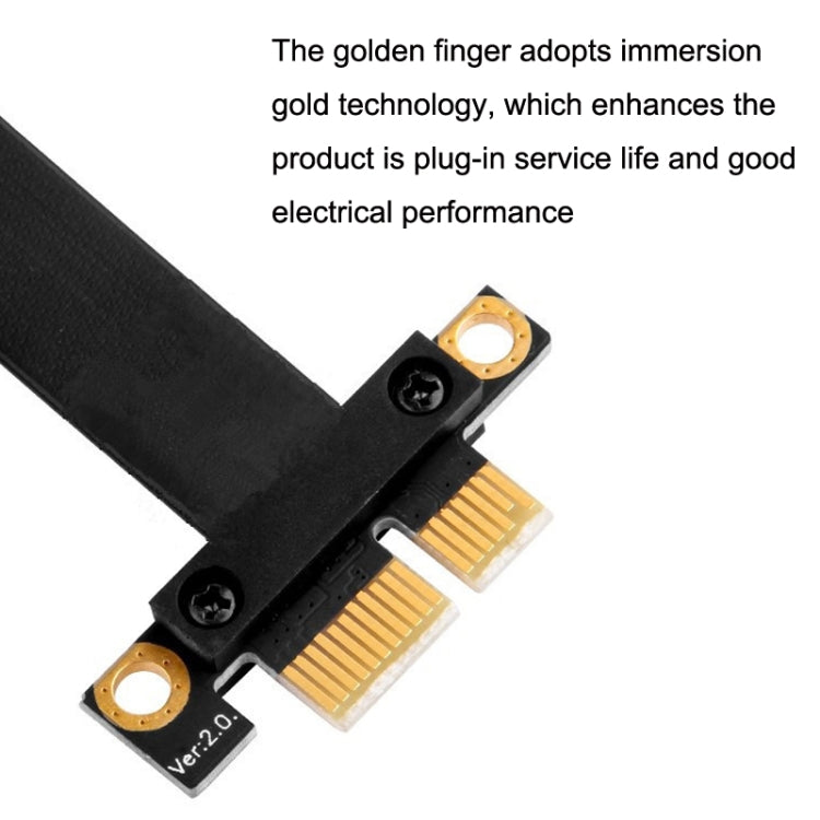 PCI-E 3.0 1X 180-degree Graphics Card Wireless Network Card Adapter Block Extension Cable, Length: 15cm