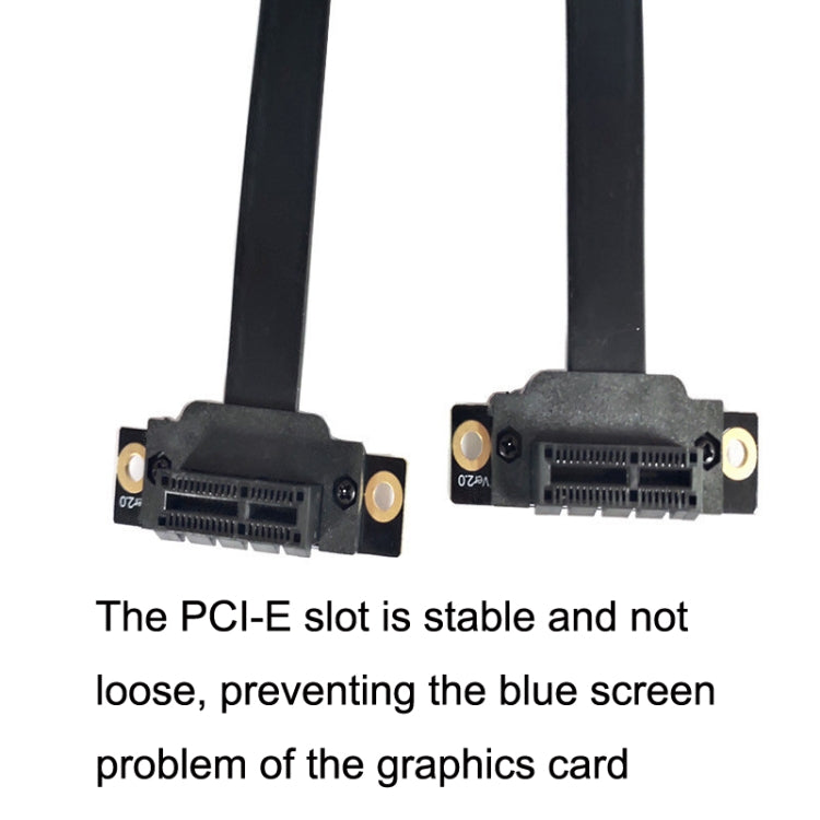 PCI-E 3.0 1X 180-degree Graphics Card Wireless Network Card Adapter Block Extension Cable, Length: 50cm