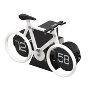 HY-F087 Retro Bicycle Shape Automatic Flip Home Decorative Turning Clock(Black)