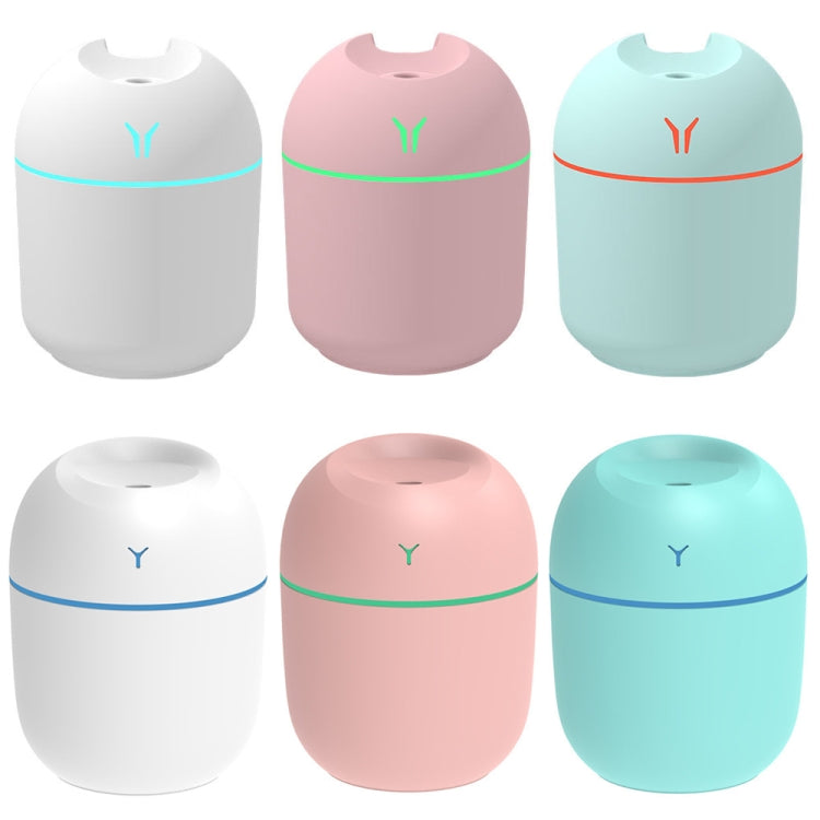 USB Mini Desktop Colorful Night Light Car Humidifier, Spec: 250ml (Y-White)