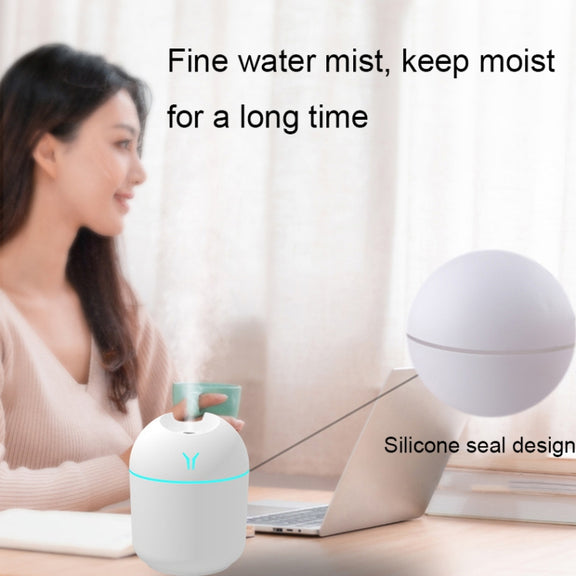 USB Mini Desktop Colorful Night Light Car Humidifier, Spec: 250ml (Y-Pink)