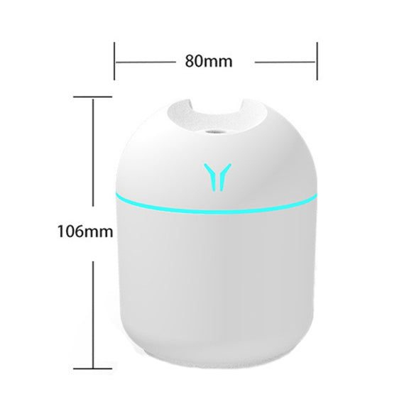 USB Mini Desktop Colorful Night Light Car Humidifier, Spec: 220ml (Y2-Pink)