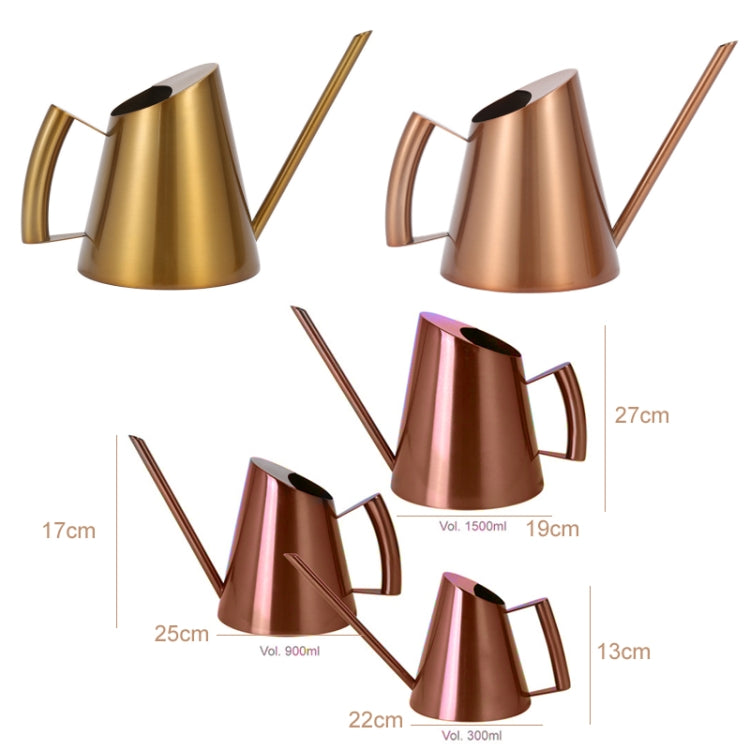Household Gardening Stainless Steel Long Spout Watering Pot, Size: 900ML(Bronze)