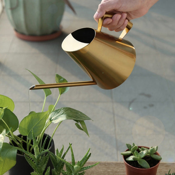 Household Gardening Stainless Steel Long Spout Watering Pot, Size: 900ML(Bronze)