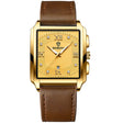 BINBOND B4143 Rectangular Outdoor Men Waterproof Quartz Watches(Brown Leather-Full Gold) - free shipping - PMC TechLife - Order now!