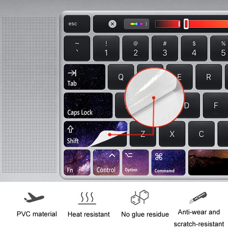 for Macbook Air 13.3 inch 5pcs Laptop Keyboard PVC Sticker(Wave)