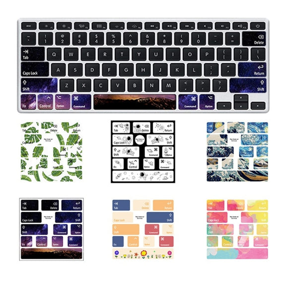 for Macbook Air 13.3 inch 5pcs Laptop Keyboard PVC Sticker(Wave)