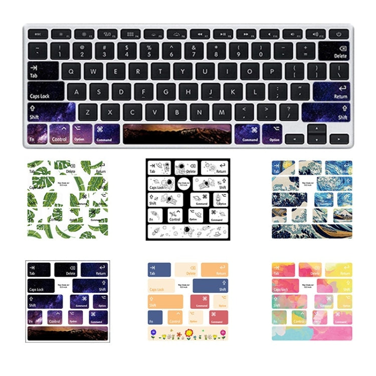 for Macbook Air 13.3 inch 5pcs Laptop Keyboard PVC Sticker(Wave)