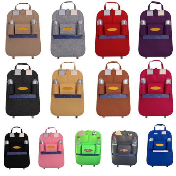 Car Multifunctional Seat Back Storage Hanging Bag, Size: 40x56cm(Colorful Gray)