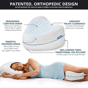 Body Memory Cotton Leg Pillow Sleeping Orthopedic Sciatica Back Hip Joint for Pain Relief(White Inner)