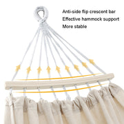 KLY829 Camping Indoor Hammock Outdoor Swing, Style: Double Reinforcement Anti-rollover Beige