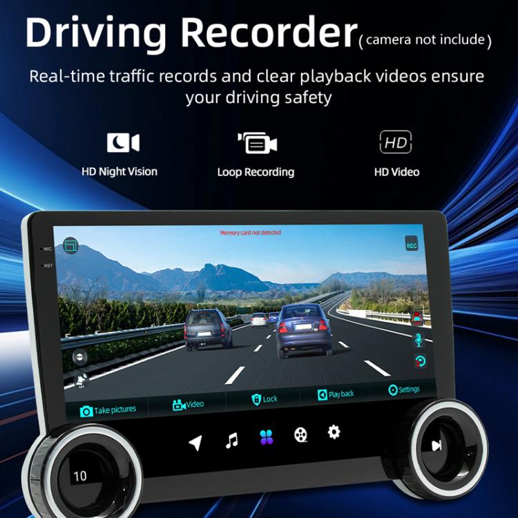10.1 inch IPS Display + 2.5D Touch Screen Bluetooth FM Radio Car Navigation Machine, Memory: 2+64G