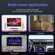 RGB Sound-controlled Rhythmic Response Lights Music Ambient LED Pick-up Lights Charging(32 Light+APP Black)