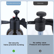 2L Foam Sprayer Pressure Spray Bottle for Car Washing Plants Watering Fertilizing(Black)