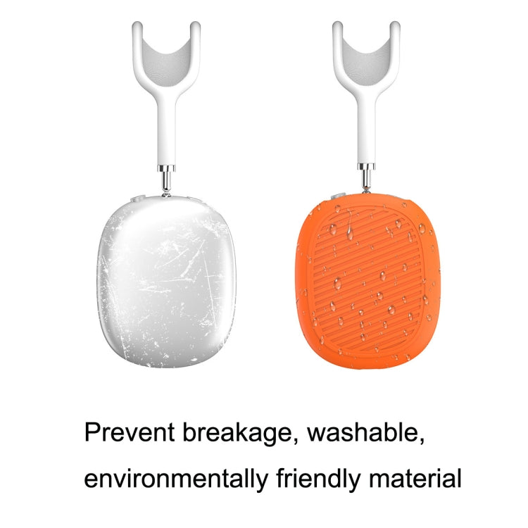 T2 For Apple AirPods Max 1pair Bluetooth Headset Anti-Fall Silicone Protective Case(Orange)