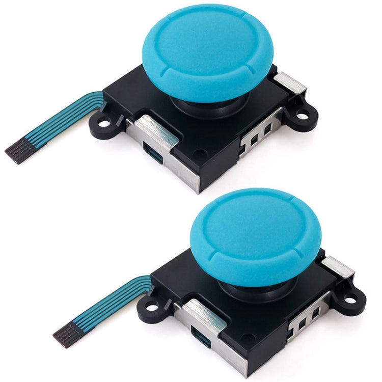 For Nintendo Switch 2pcs Game Console 3D Left Right Interoperability Rocker Remote Sensing Joystick(Blue)