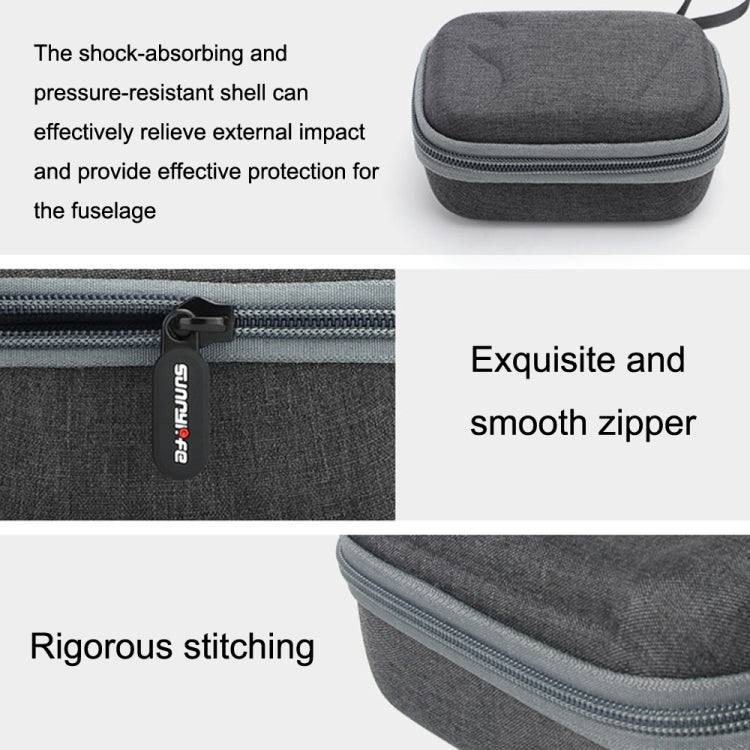 For DJI MIC Sunnylife B557 Wireless Microphone Portable Protective Box Storage Bag(Dark Gray)
