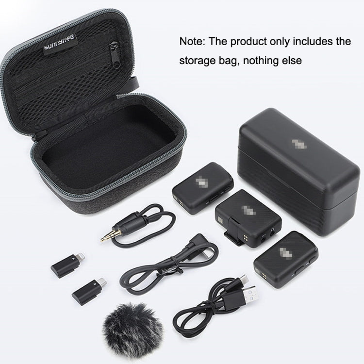 For DJI MIC Sunnylife B557 Wireless Microphone Portable Protective Box Storage Bag(Dark Gray)