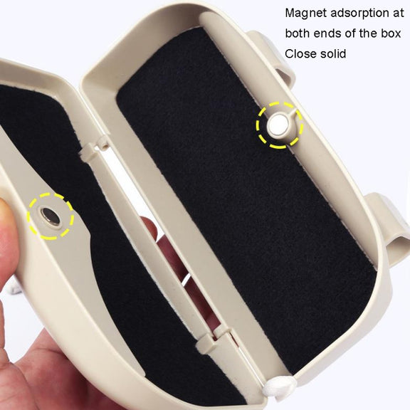 Multifunctional Car Glasses Box Car Sunshine Board Tickets Glasses Clamp(Black)