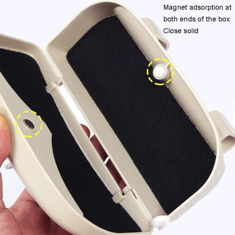 Multifunctional Car Glasses Box Car Sunshine Board Tickets Glasses Clamp(Black)