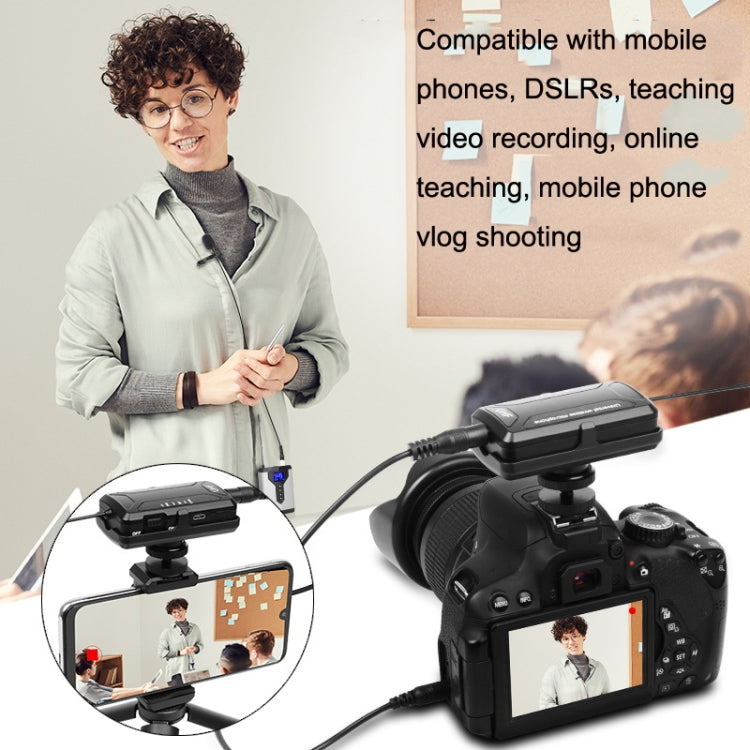 Q6 1 Drag 1 Wireless Lavalier Head Wear With Stand USB Computer Recording Microphone Live Phone SLR Lavalier Microphone