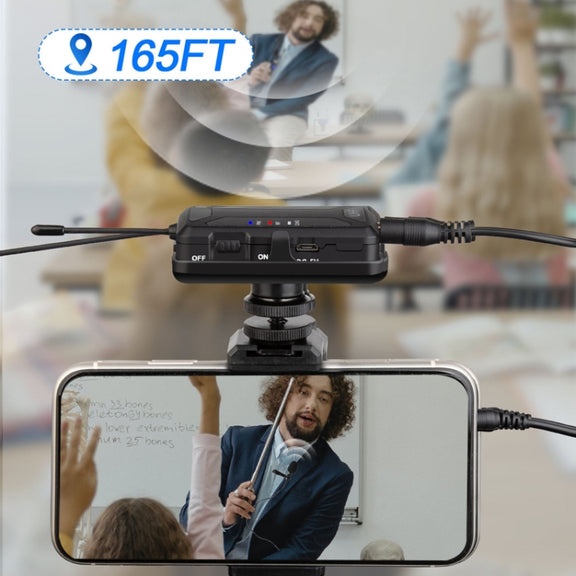 Q6 1 Drag 2 Wireless Lavalier Head Wear With Stand USB Computer Recording Microphone Live Phone SLR Lavalier Microphone
