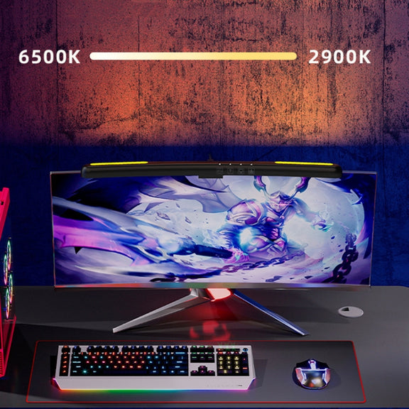 Laptop Curved Screen Hanging Lamp Computer Desk Light With RGB Backlight