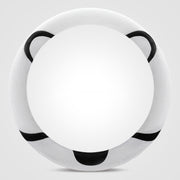 Car Steering Wheel Cartoon Short Fluff Handle Cover, Size: 38cm(Black White Round)