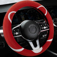 Car Steering Wheel Cartoon Short Fluff Handle Cover, Size: 38cm(Red Round) - Seat Belts & Padding by PMC TechLife | Online Shopping South Africa | PMC TechLife | Buy Now Pay Later Mobicred