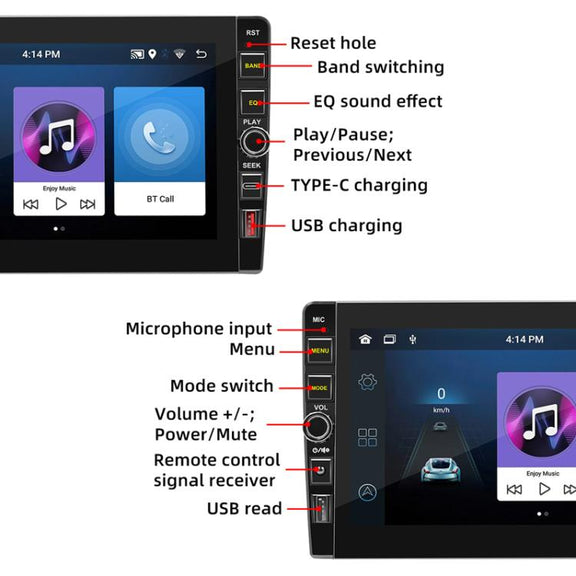9 Inch Bluetooth FM Radio Car MP5 Android Navigation Machine, Memory: 2+64G
