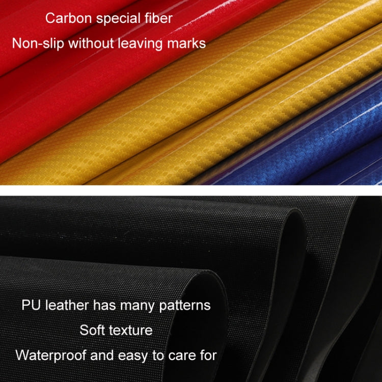 Car Steering Wheel Carbon Fiber Breathable Wear-resistant Leather Case, Size: 38cm(Yellow Round)