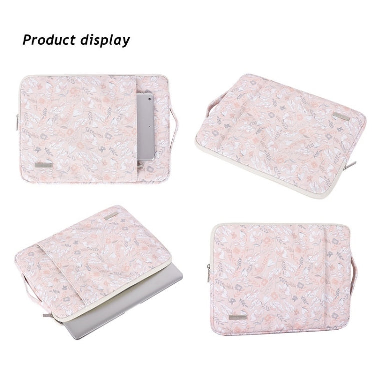 G4-89  PU Laptop Case Tablet Sleeve Bag with Telescoping Handle, Size: 11 Inch(Light Pink)