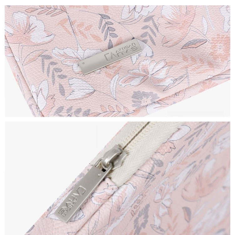 G4-89  PU Laptop Case Tablet Sleeve Bag with Telescoping Handle, Size: 14 Inch(Light Pink)