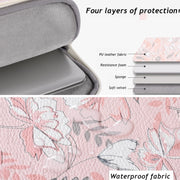 G4-89  PU Laptop Case Tablet Sleeve Bag with Telescoping Handle, Size: 15 Inch(Light Pink)